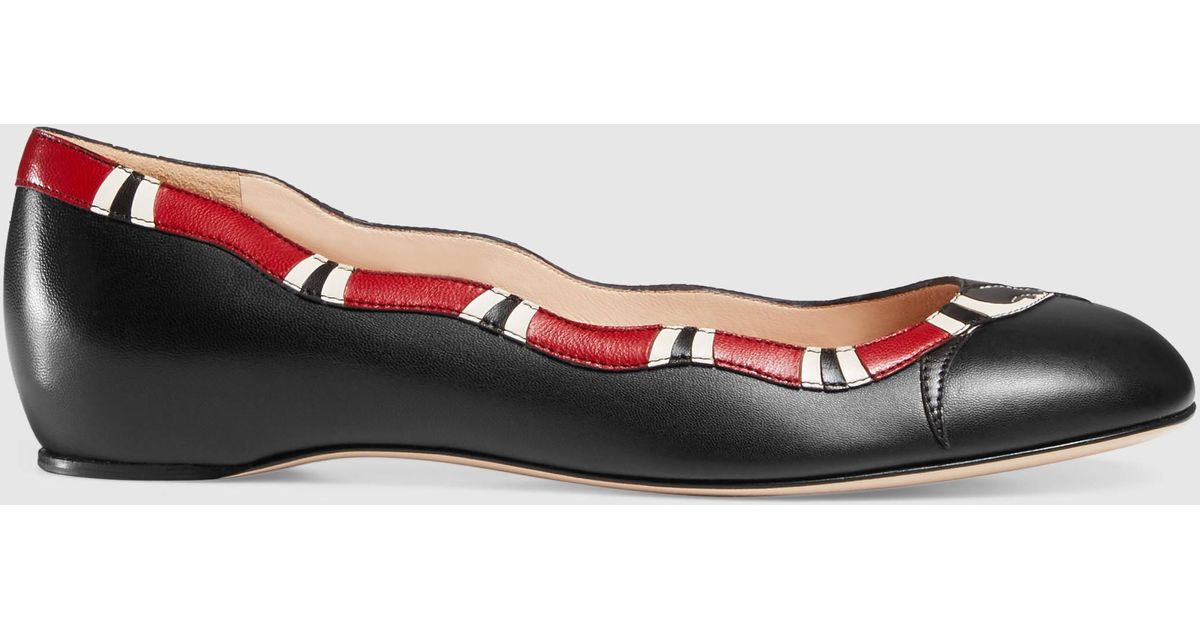 gucci snake flats